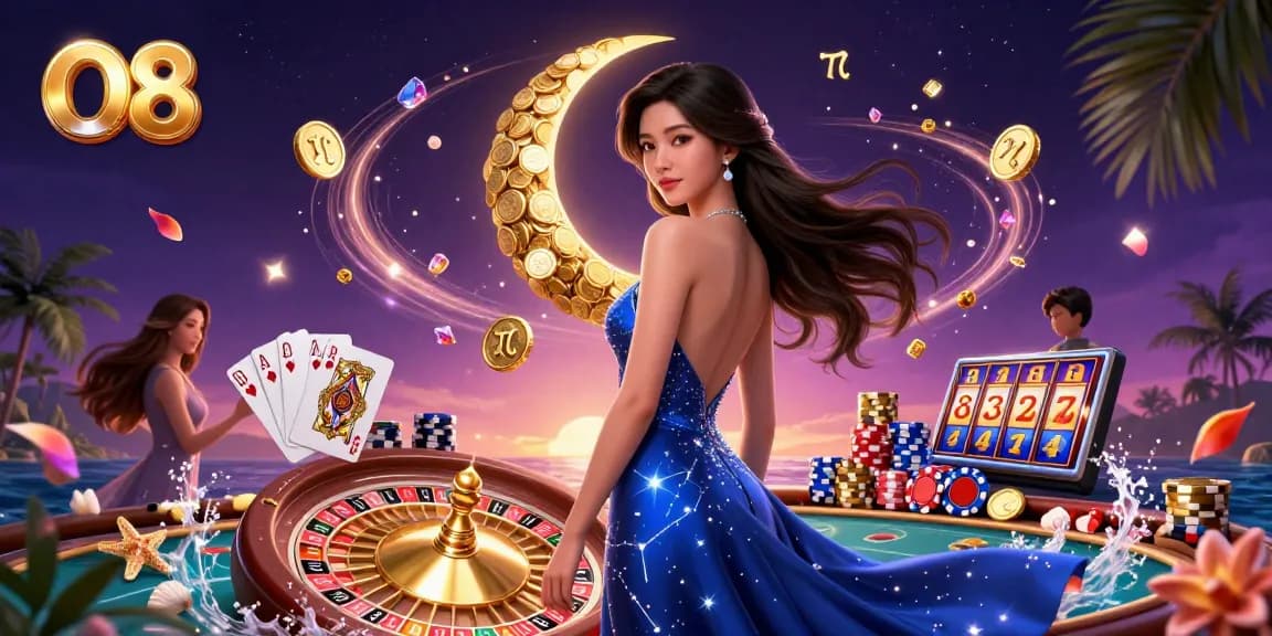 Engage in thrilling gameplay at O8 with dynamic slots, glamorous poker, and a captivating casino atmosphere.