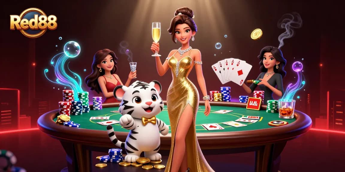 Experience the exciting world of Red88 casino gaming with vibrant visuals and a captivating ambiance.