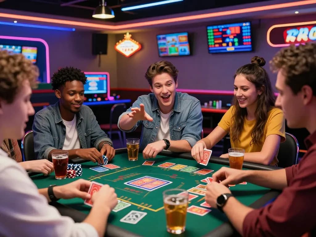 Exciting gaming moment as players engage in lively card games at Hitclub while learning how to tải hitclub.