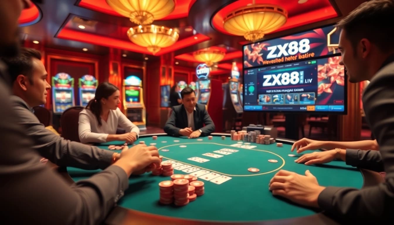 Experience thrilling moments at https://zx88.live/ with professional poker players and vibrant casino ambiance.