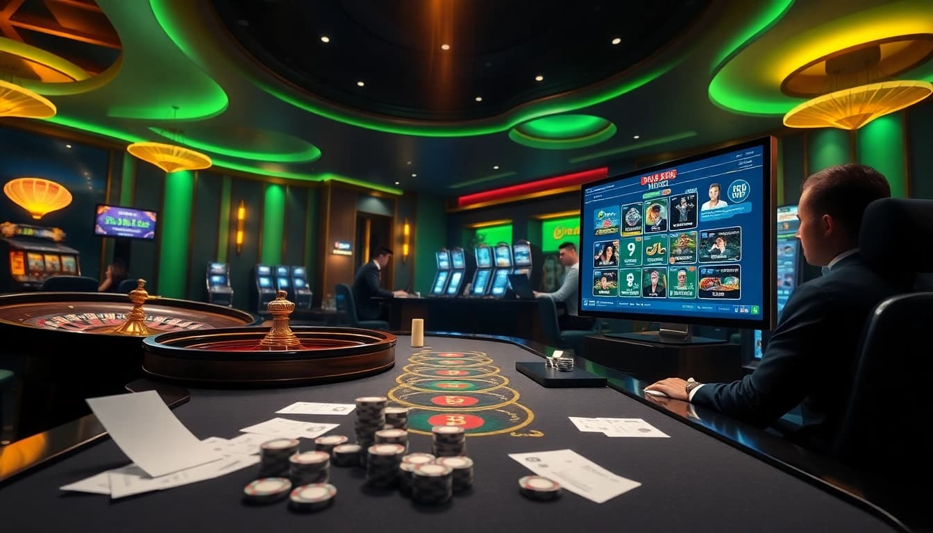 Players engaging with high-stakes games at ok8386s.com virtual casino.
