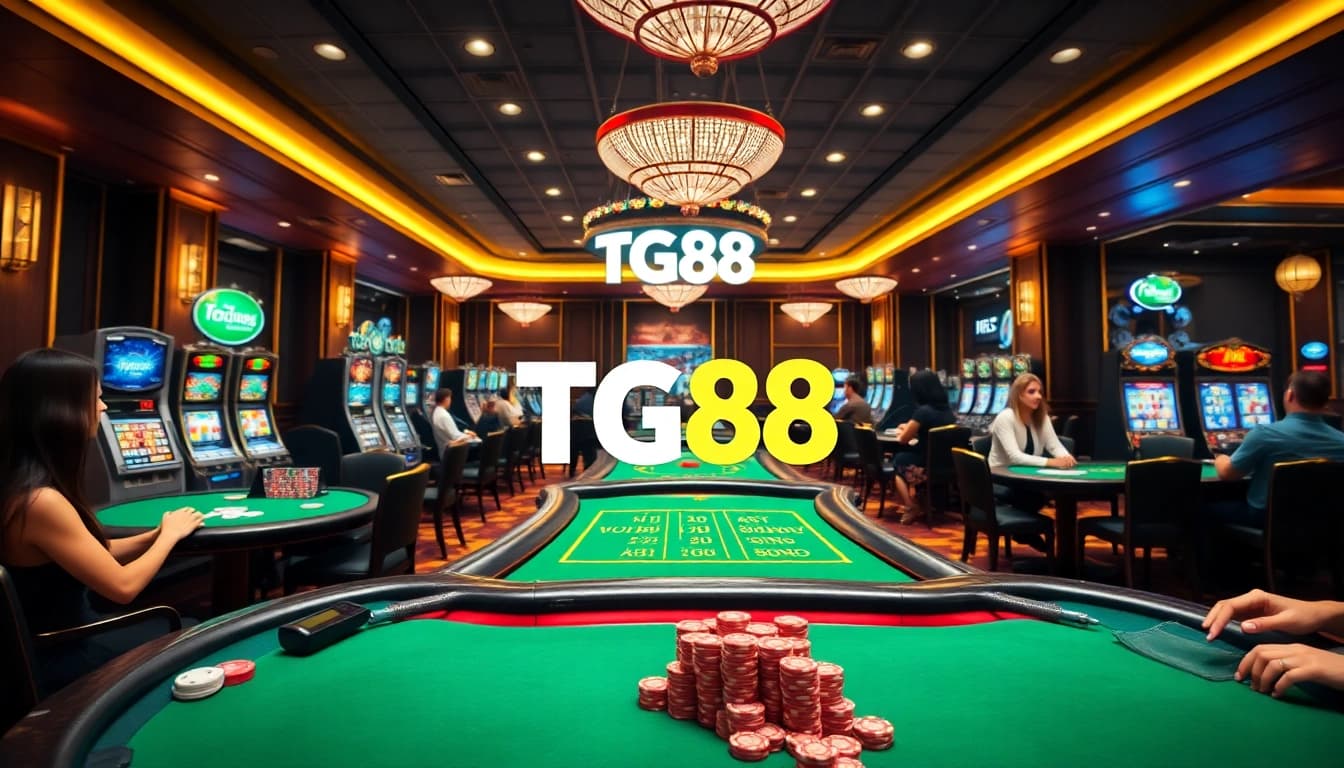 Experience the excitement of TG88 with players engaging in thrilling casino games.