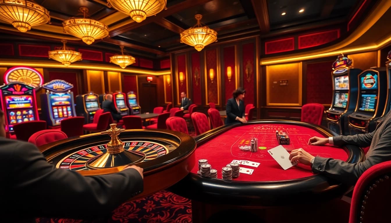 Winning at nha cai uy tin with an exciting casino atmosphere featuring poker and roulette.