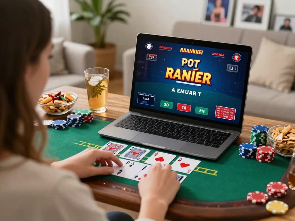 Engaging with live dealer blackjack online at home, highlighting RR 99 gaming strategies