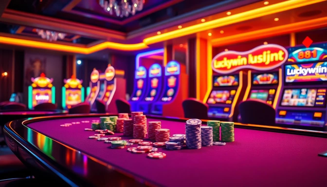 Experience the thrill of Luckywin 881 with vibrant casino games and a luxurious ambiance.