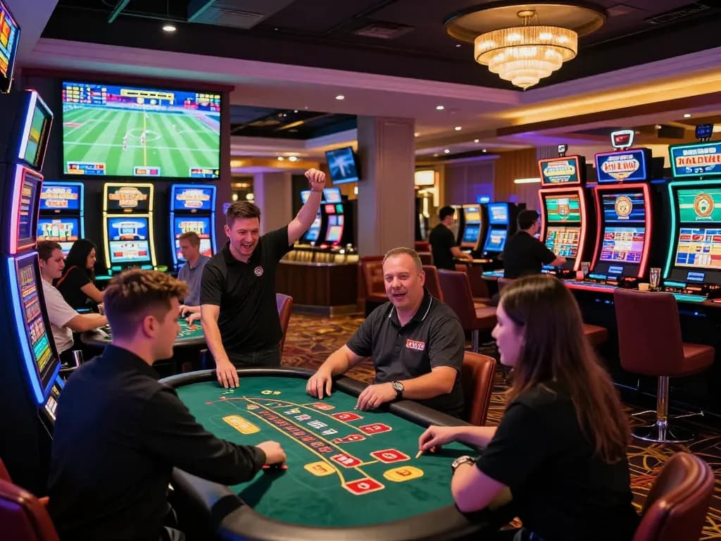 Exciting BEM88 casino environment with players enjoying various games and vibrant atmospheres.