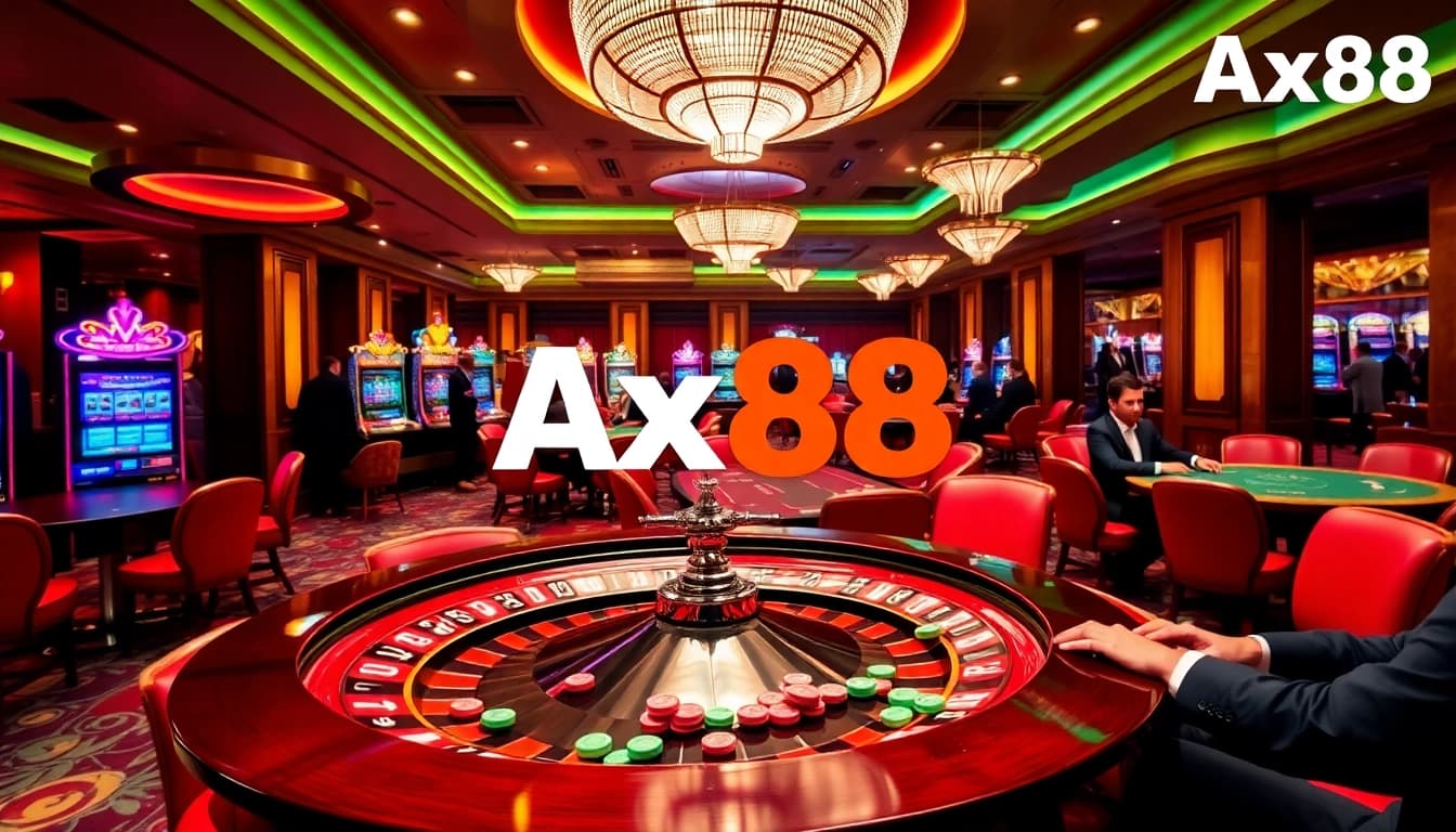Experience the thrill of gambling at https://ax88.bid/ with vibrant slot machines and a luxurious casino atmosphere.