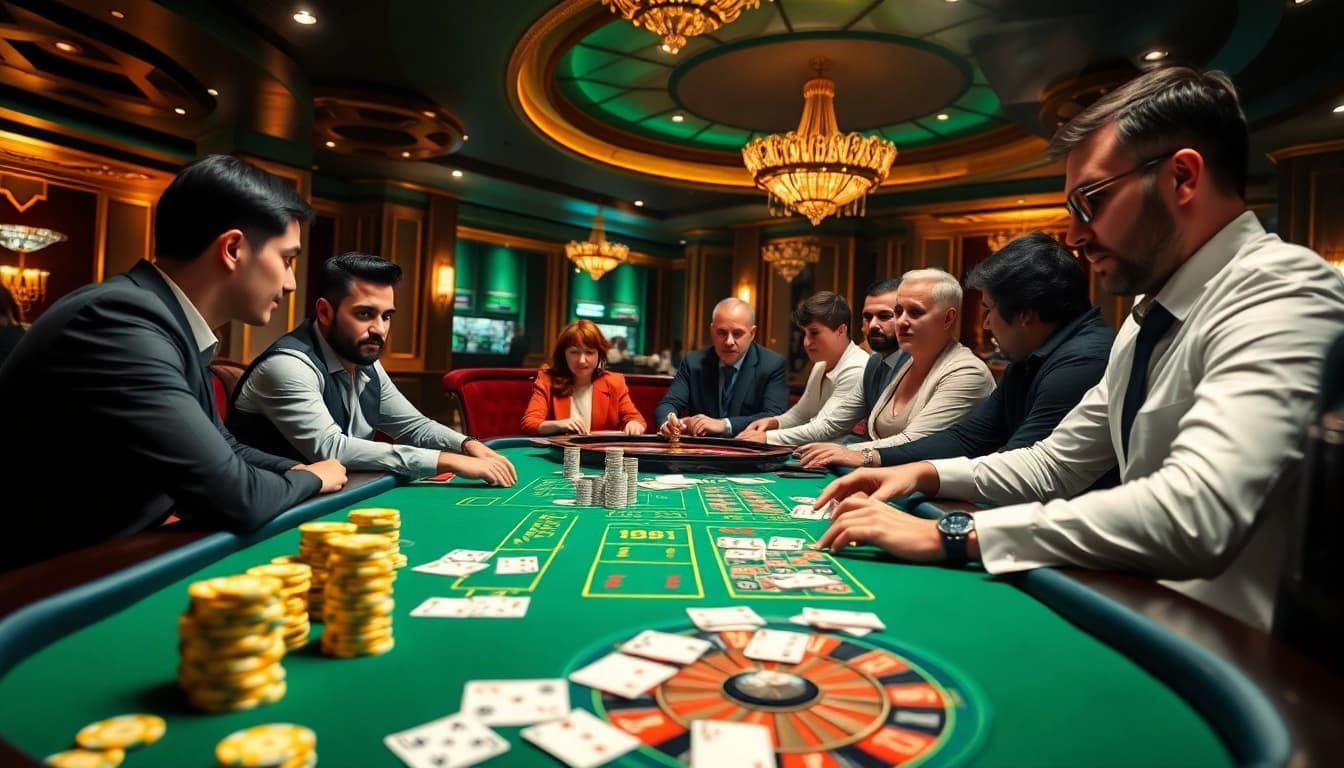 Players enjoying high-stakes poker and casino games at 888pgbr.com.br, showcasing excitement and community.