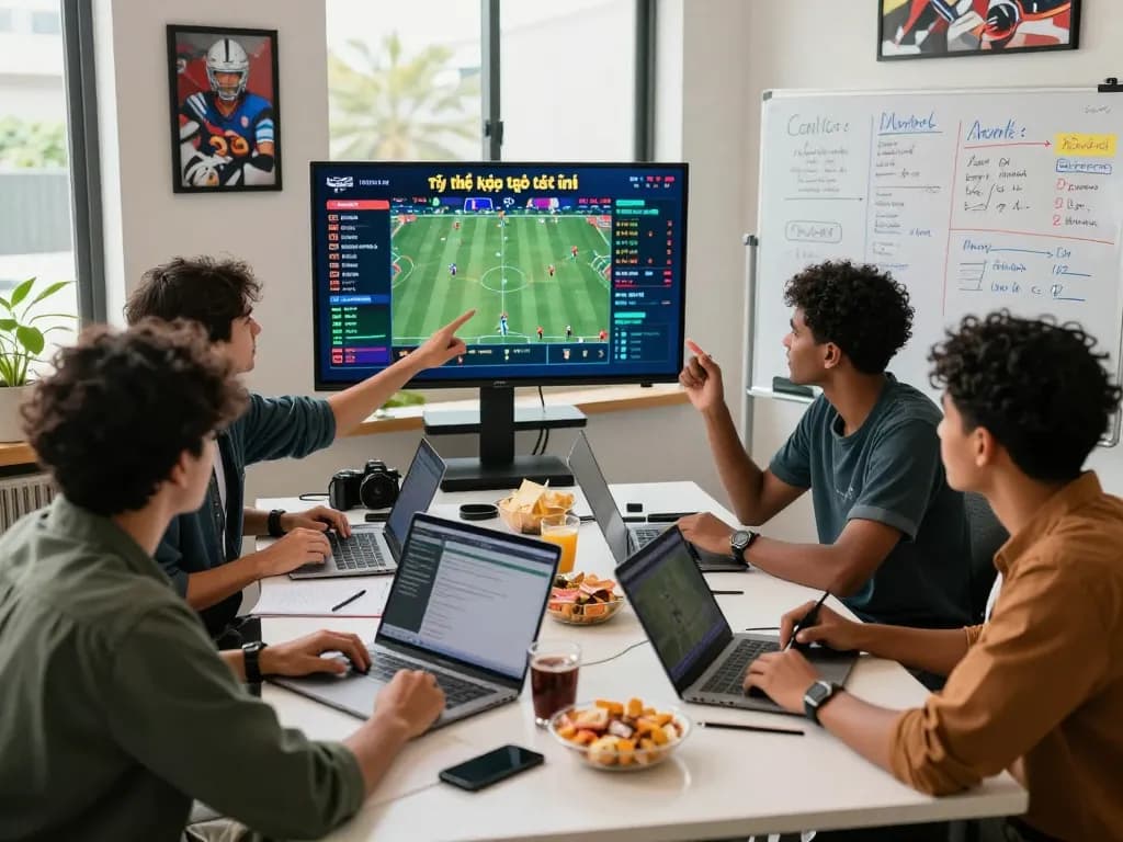 Group analyzing tỷ lệ kèo trực tuyến in a modern sports betting environment.