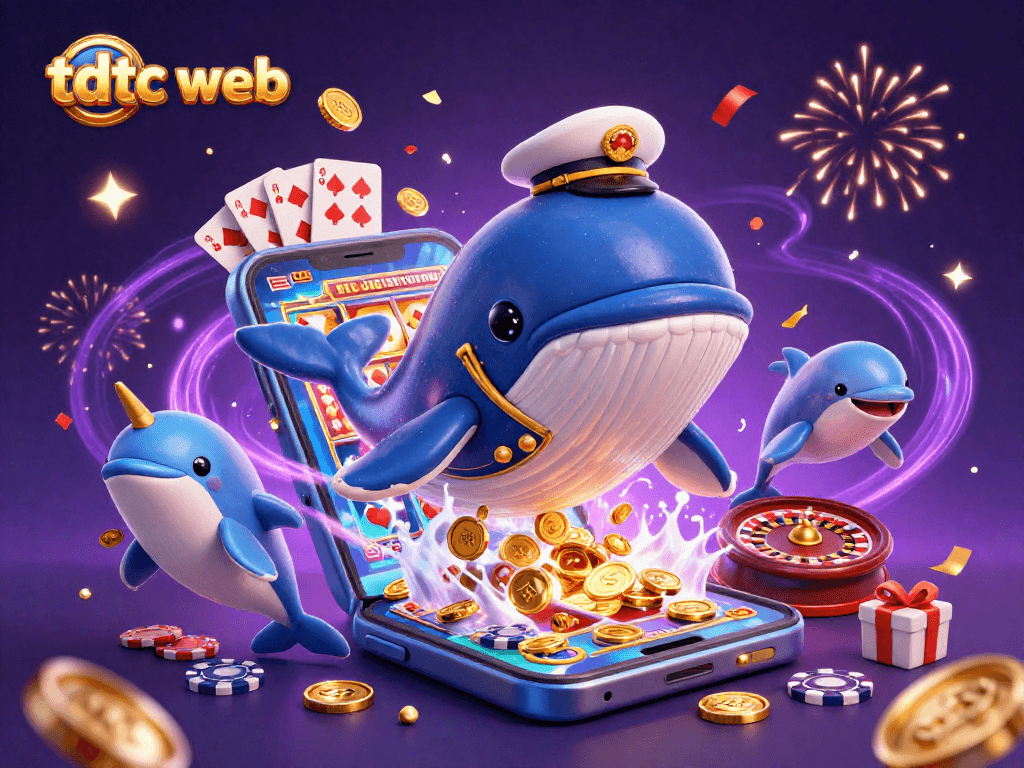 Experience exciting gameplay at tdtc web with a vibrant 3D casino scene featuring playful characters.