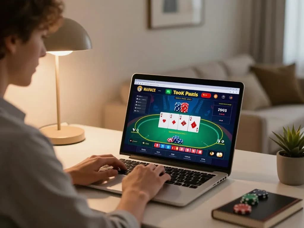 Engage with 789win's thrilling poker game from a cozy home setup, enhancing your gaming strategy.