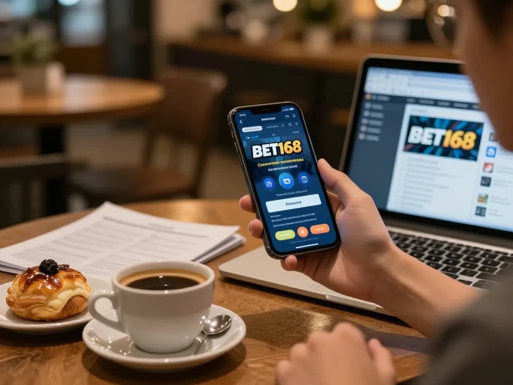 Tải app BET168 to enjoy seamless online betting on your smartphone while relaxing in a café.