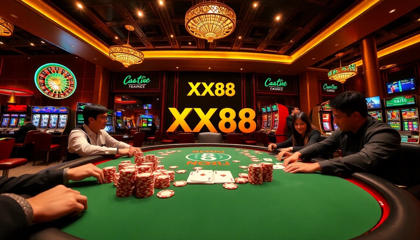 Experience the excitement of gambling at XX88 casino with vibrant poker action and thrilling gameplay.