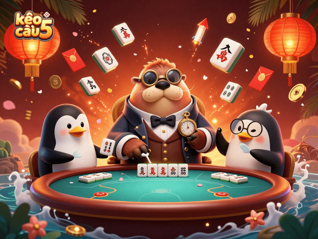 Engage with kèo nhà cái 5 in a vibrant underwater poker scene featuring unique characters.