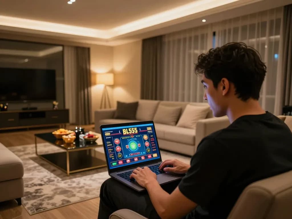Experience thrilling online gameplay at BL555 from the comfort of home with engaging live dealer games.