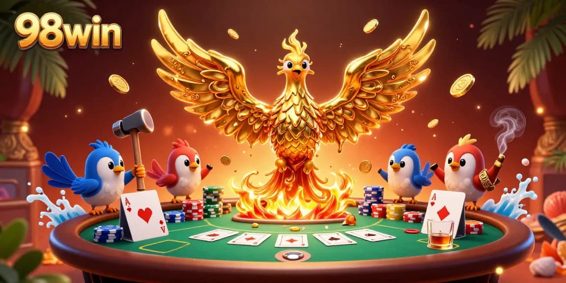 Experience exhilarating poker action with 98win's molten phoenix and dynamic gaming elements.