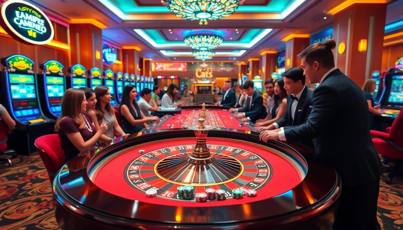 Exciting atmosphere at https://188bet8.me/ with animated players at a roulette table.