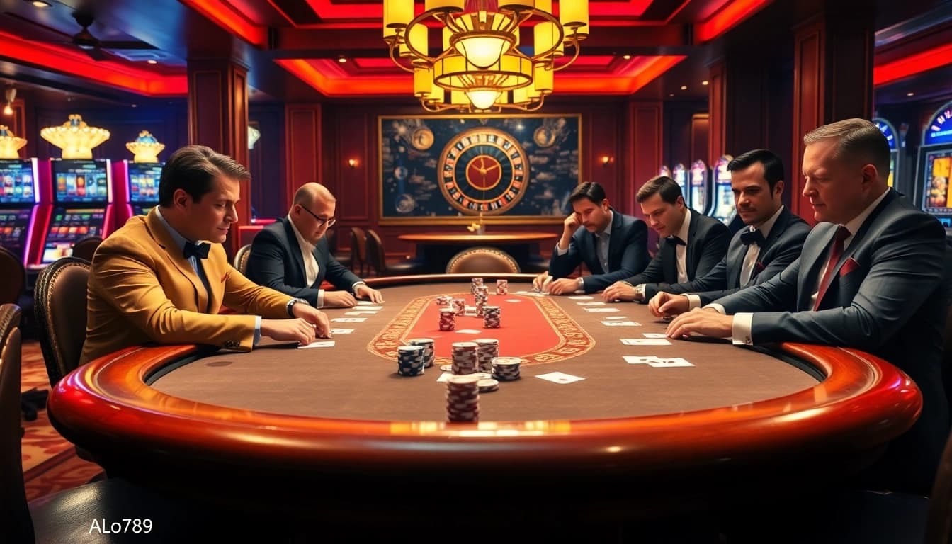 Experience the thrill of ALo789 with high-stakes poker and a luxurious casino atmosphere.