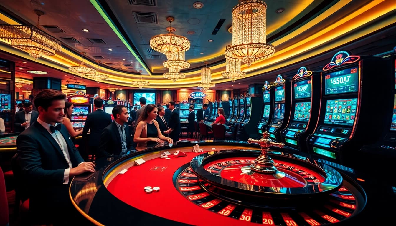 Experience thrilling casino action at https://nk882026.com/ with poker tables and vibrant slot machines.
