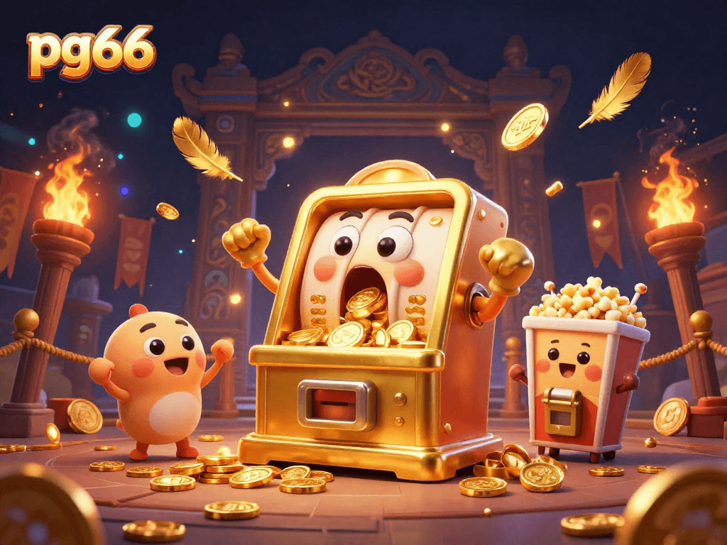 Experience thrilling wins with pg66 while cartoon slot machines celebrate extraordinary jackpots!