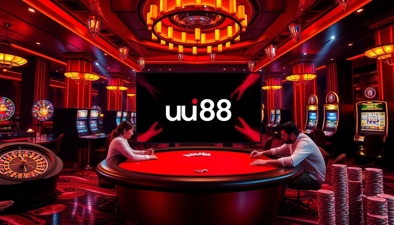 Players engaging in thrilling games at uu88 online casino, showcasing high-stakes excitement.
