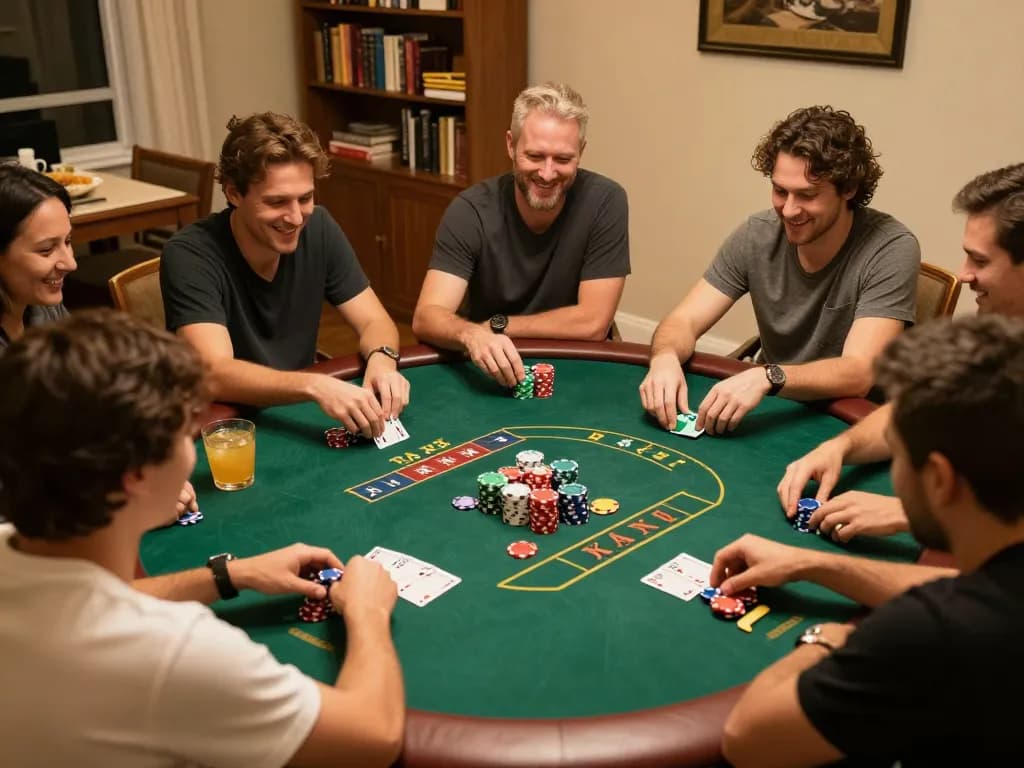 Tài Xỉu home game night with friends enjoying strategic gameplay and camaraderie