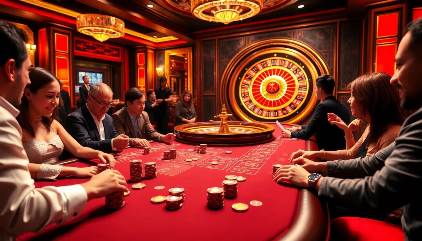Experience the excitement of đăng ký 88vv at a luxurious casino gaming table.
