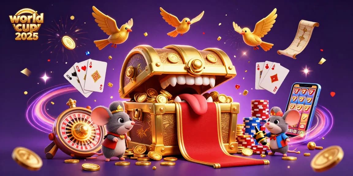 Experience the excitement of the world cup 2026 with vibrant casino-themed digital art featuring golden treasures and dynamic game elements.