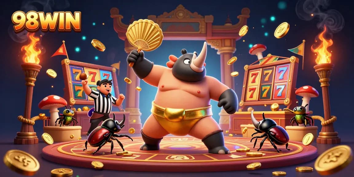 98WIN delivers thrilling gaming experiences with a vibrant casino scene featuring action and excitement.