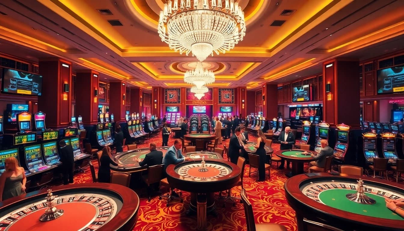 Experience thrilling gaming action at sc88.today's vibrant casino floor filled with excitement and luxury.