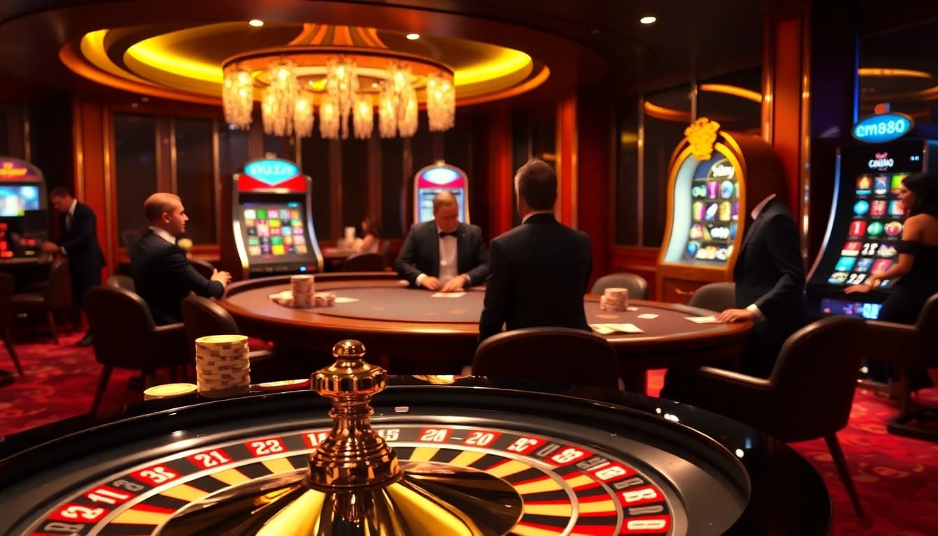 Experience the thrill of online gambling at cm88com with a vibrant casino scene.