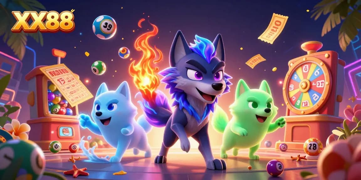 Engage with exciting XX88 gaming experiences featuring vibrant lottery elements and dynamic characters.