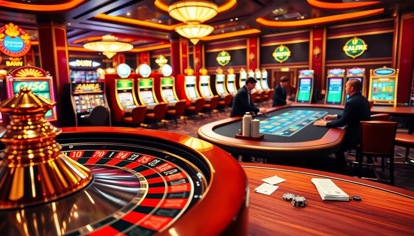 Experience the excitement and strategy of Du88.ad with players engaged at casino tables.