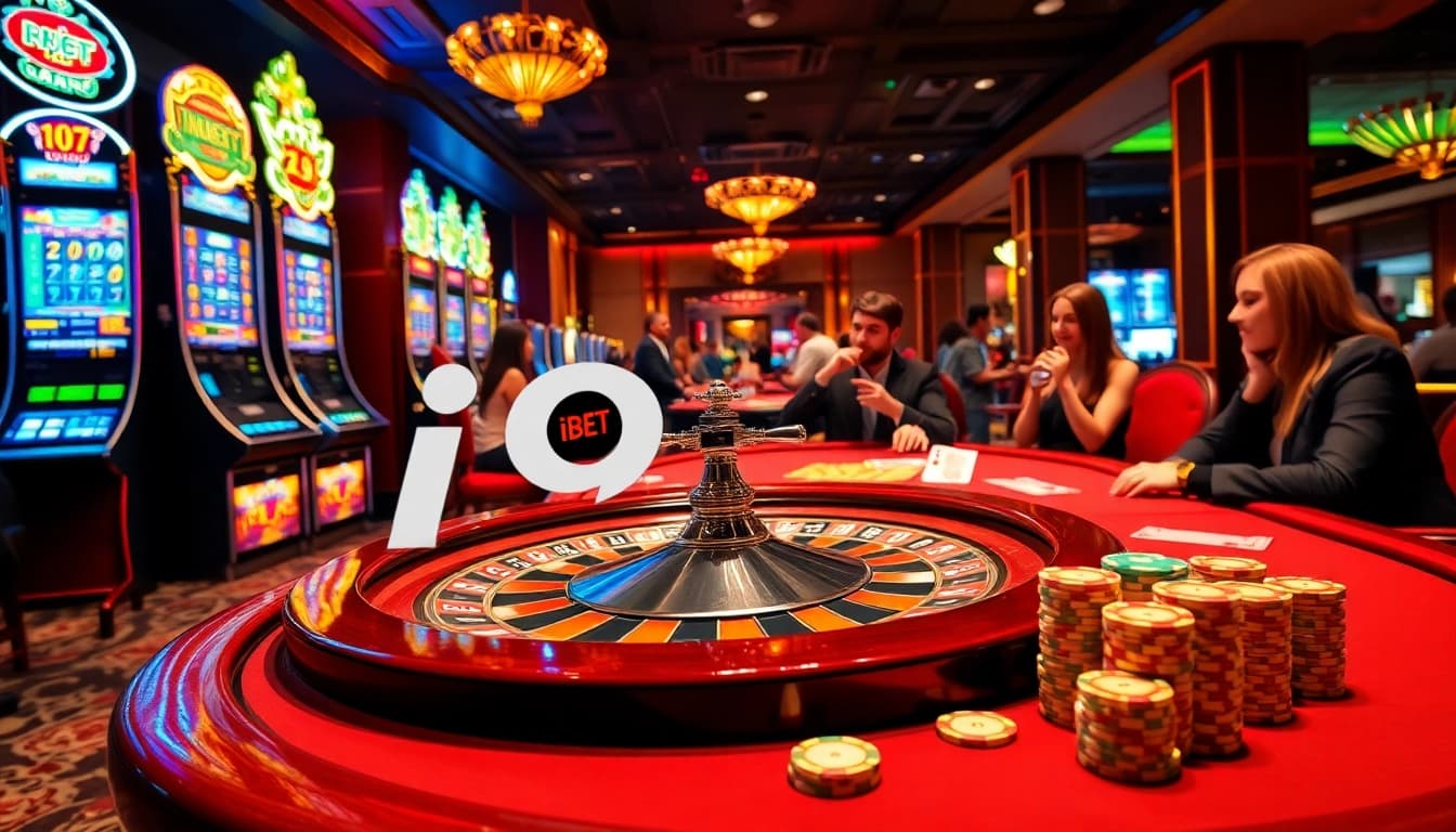 Experience the excitement at i9bet with vibrant slot machines, roulette wheel, and poker games.