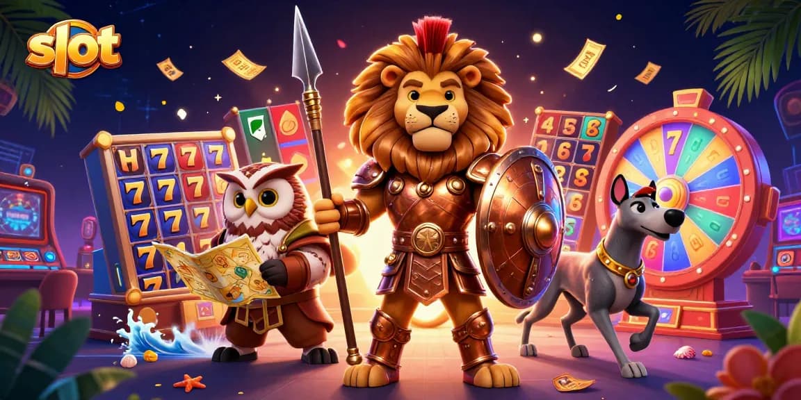 Engage with thrilling slot adventures featuring vibrant reels, lucky 7s, and casino elements.