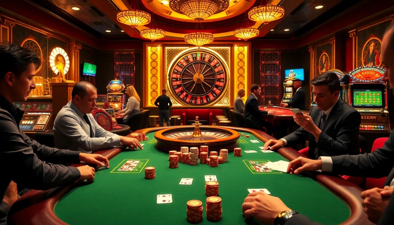 Engage with the excitement at https://789p.directory/ where players strategize with poker chips at a lively casino table.