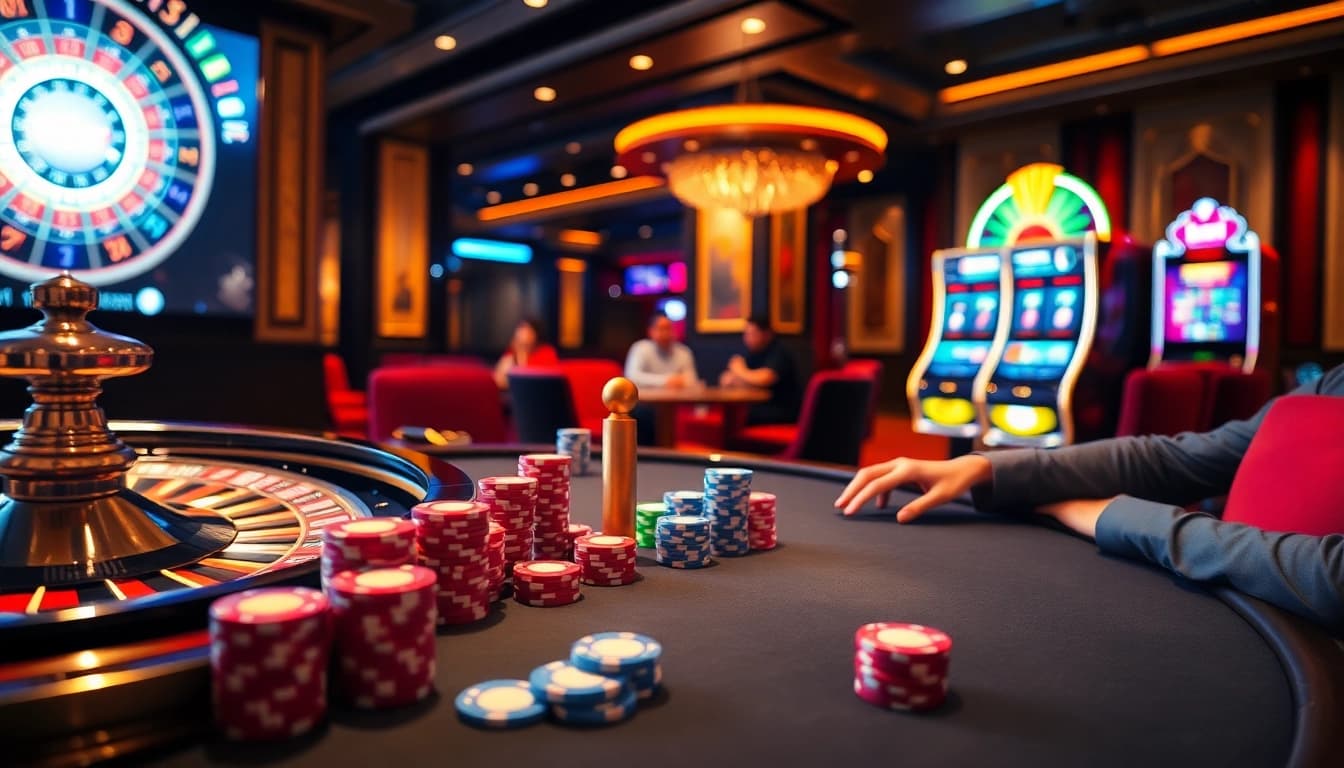 Experience the thrill of gambling at trang chủ 98win with vibrant poker chips and elegantly designed tables.