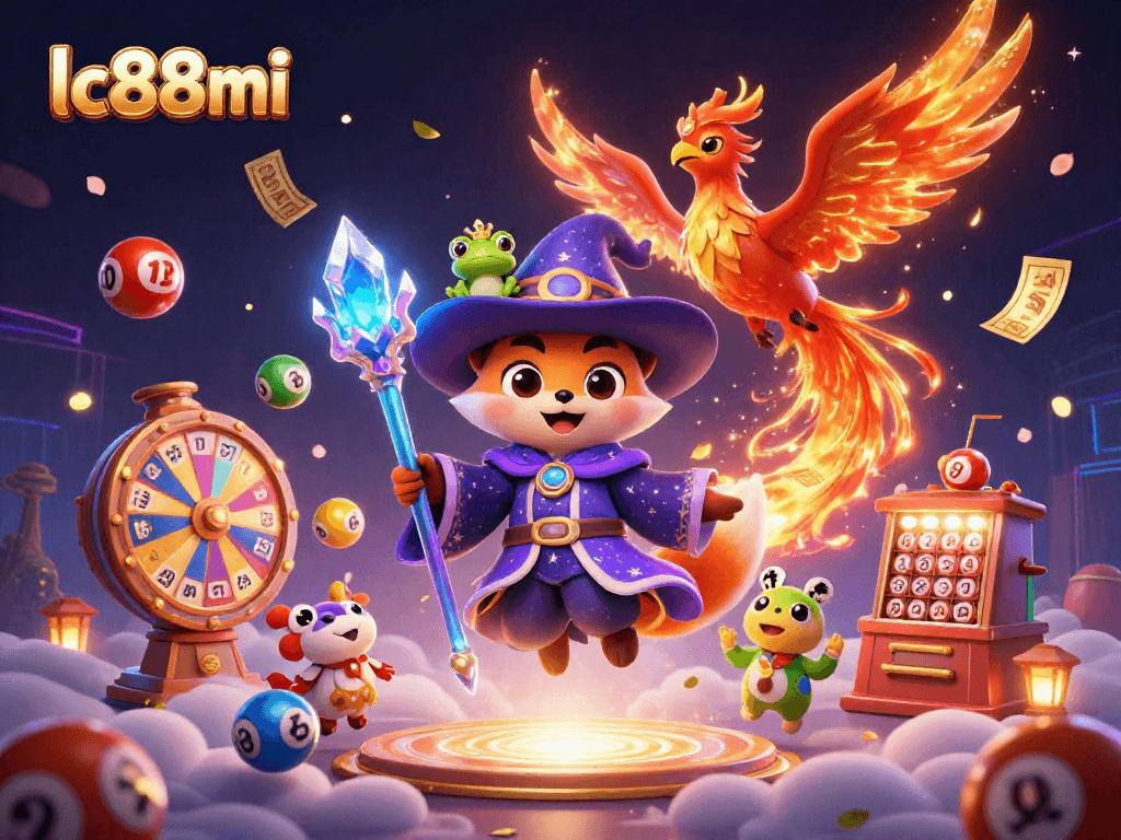 Play and win exciting bonuses at lc88mi with colorful lottery elements and dynamic casino atmosphere