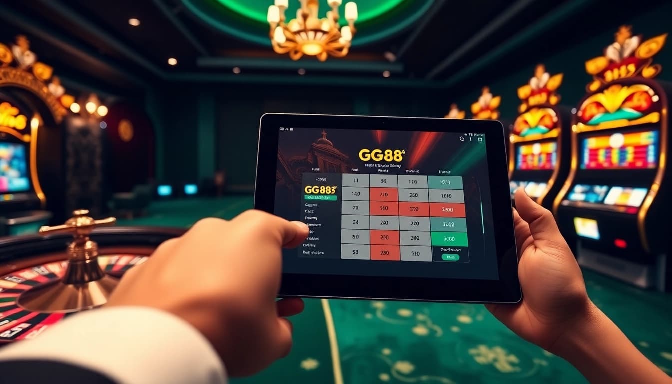 Experience thrilling gameplay at GG 88 with vibrant casino elements like roulette and slots.