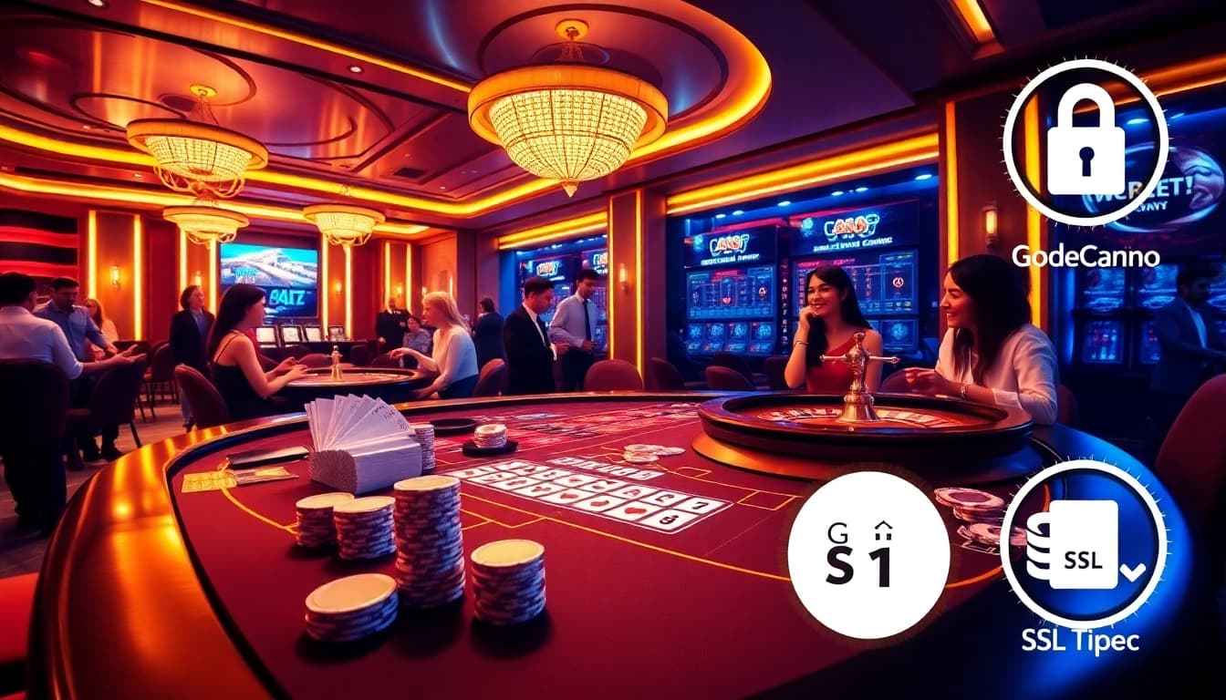 Players enjoying high-stakes games at the GO8 online casino, featuring luxurious tables and vibrant atmosphere.