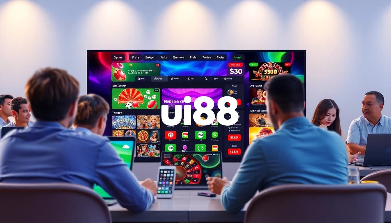 Engaging online betting scene showcasing diverse players and games on the uu88 platform.