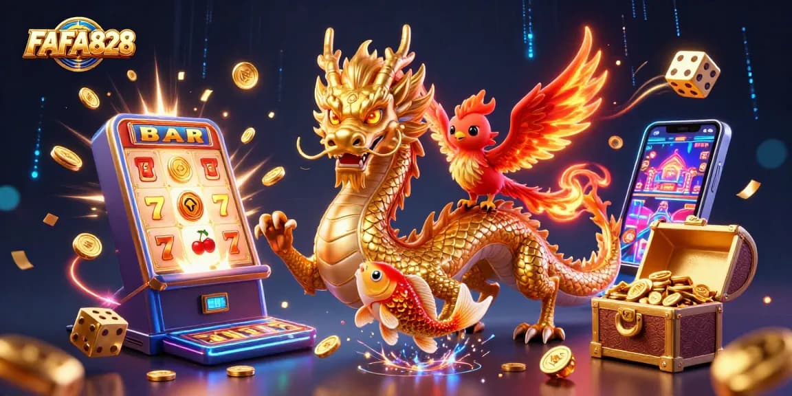 FAFA828 offers thrilling jackpots with vibrant casino elements and dynamic 3D characters.