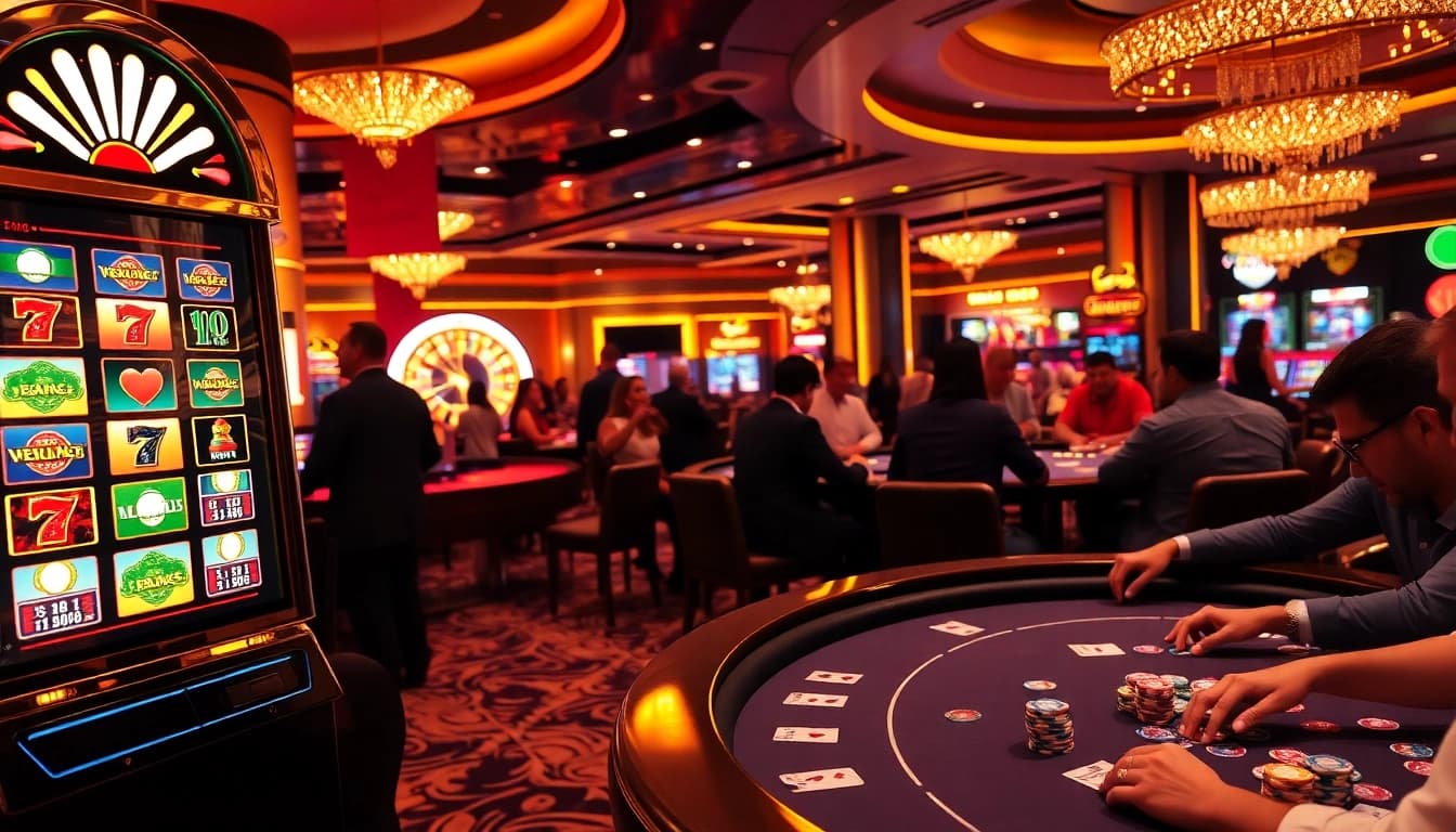 Experience the excitement of SODO66 with vibrant casino tables and thrilling games in action.