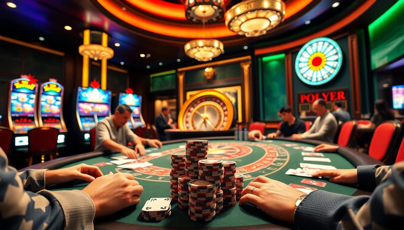 Experience the excitement of f168 with vibrant casino tables and engaging gameplay elements.