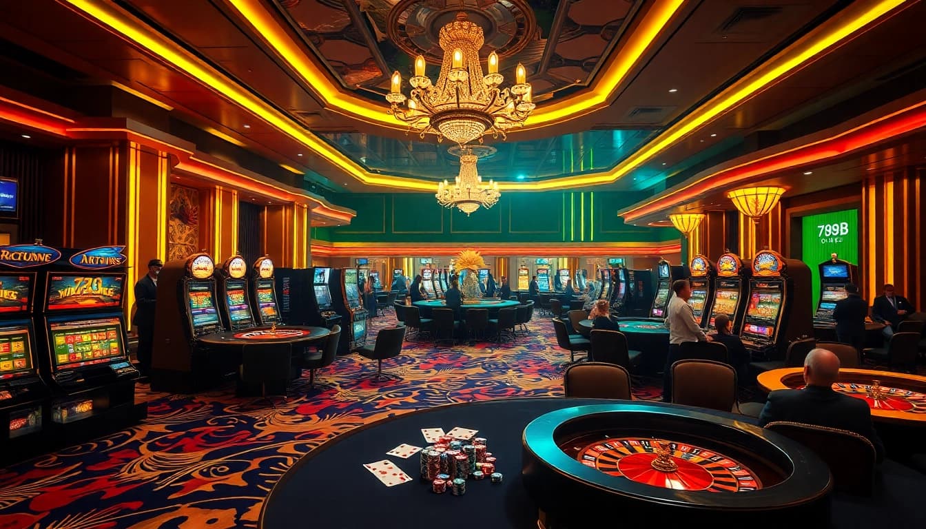 Experience the thrill of winning at 789B ONE with lively casino games and luxurious ambiance.