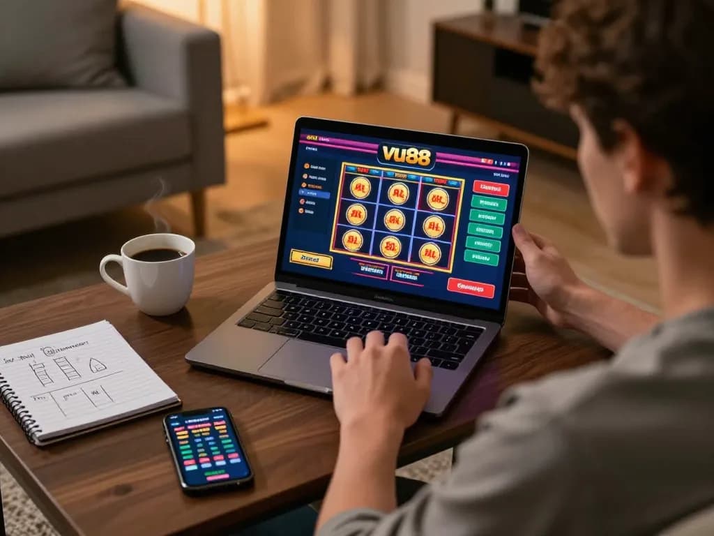 Engaging online gameplay at vu88 showcasing player interaction with vibrant casino graphics.