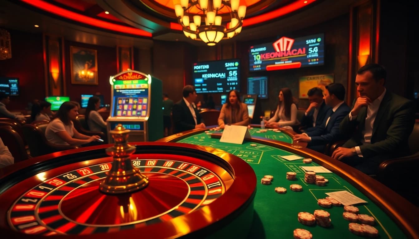 Experience the excitement of keonhacai with immersive betting action at a luxury casino.