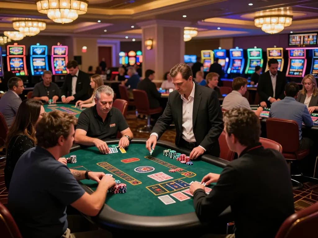 Players engaging in exciting casino games at 88clbgo, capturing the vibrant atmosphere of fun and strategy.