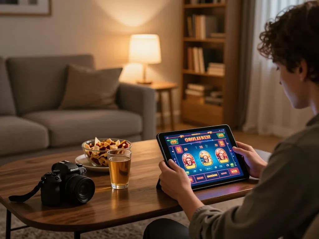 Experience thrilling gameplay on O8 while enjoying cozy home gaming moments