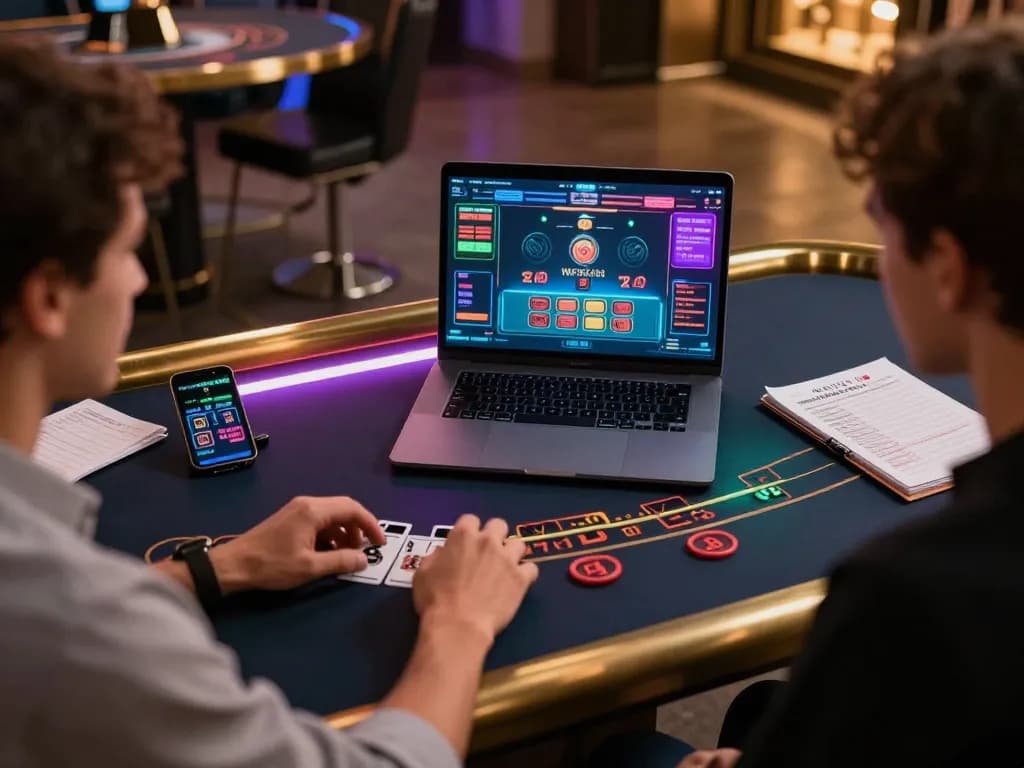Player engaged with live dealer blackjack on NK88 platform, showcasing modern online gaming setup.